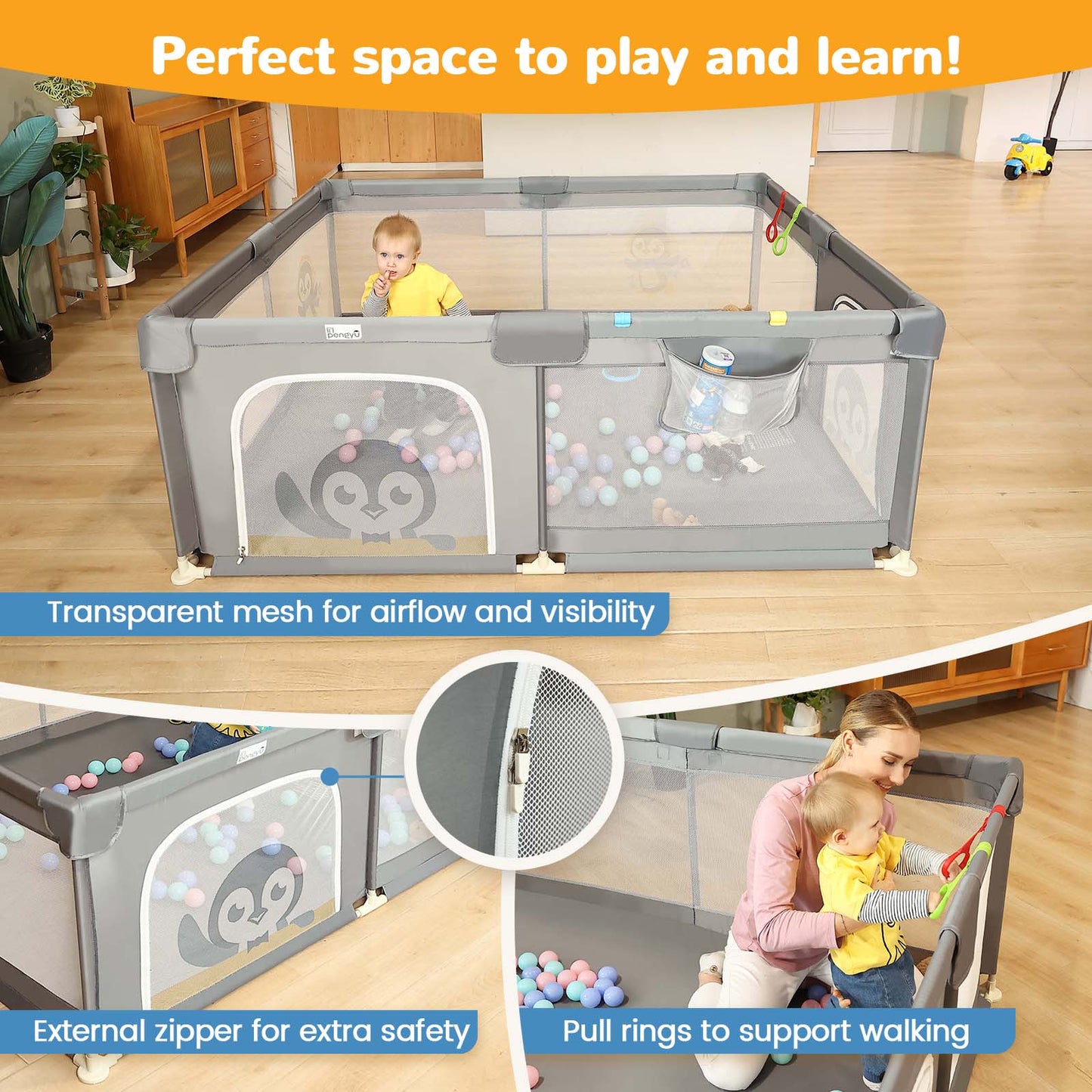 Adventurers Playpen (Large / Gray)