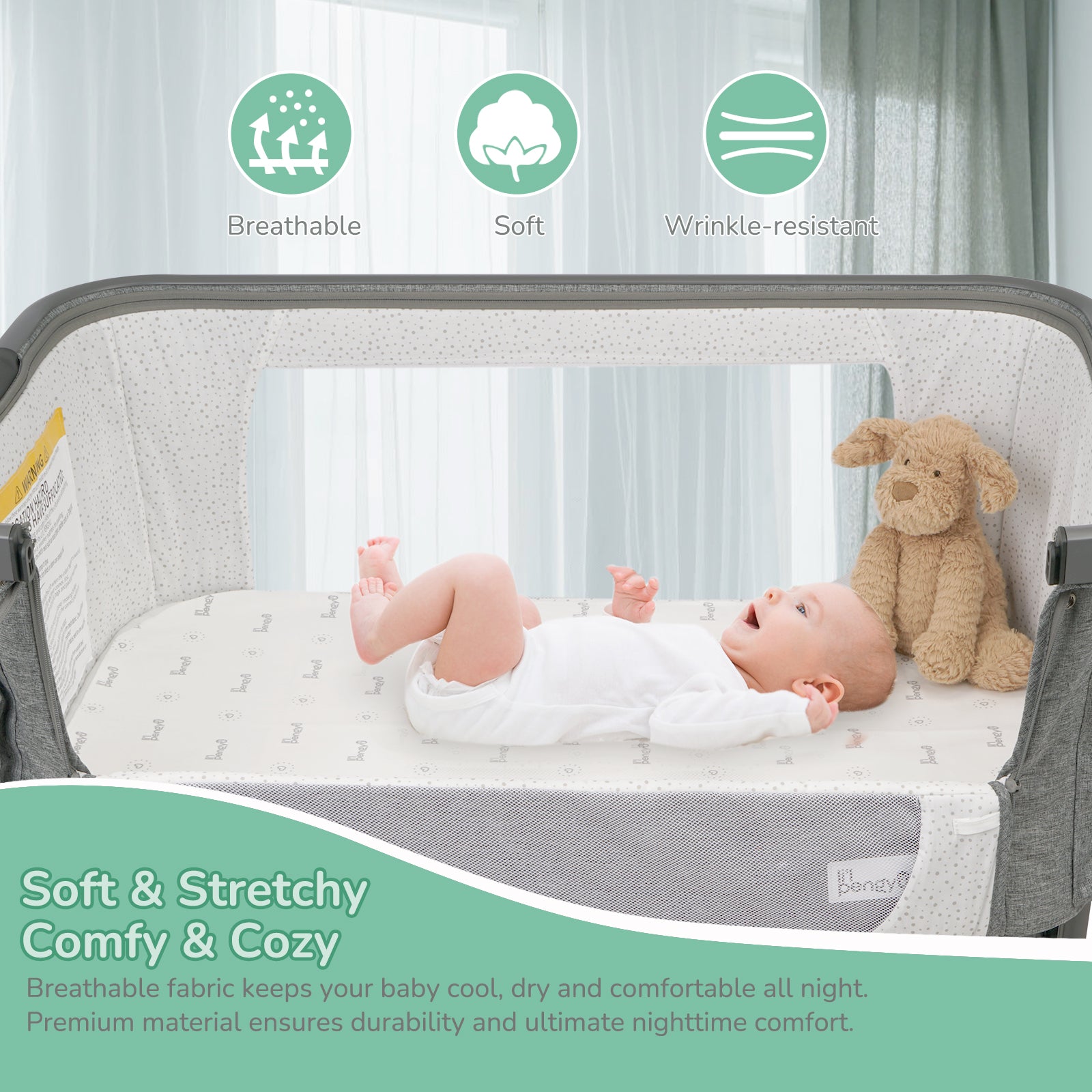 Breathable bassinet mattress online