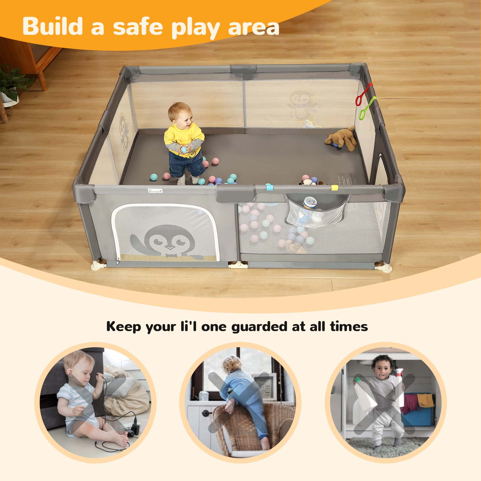 Large fashion play area for babies